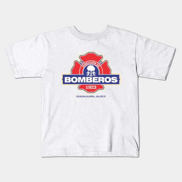 Guadalajara Fire Department Kids T-Shirt by LostHose